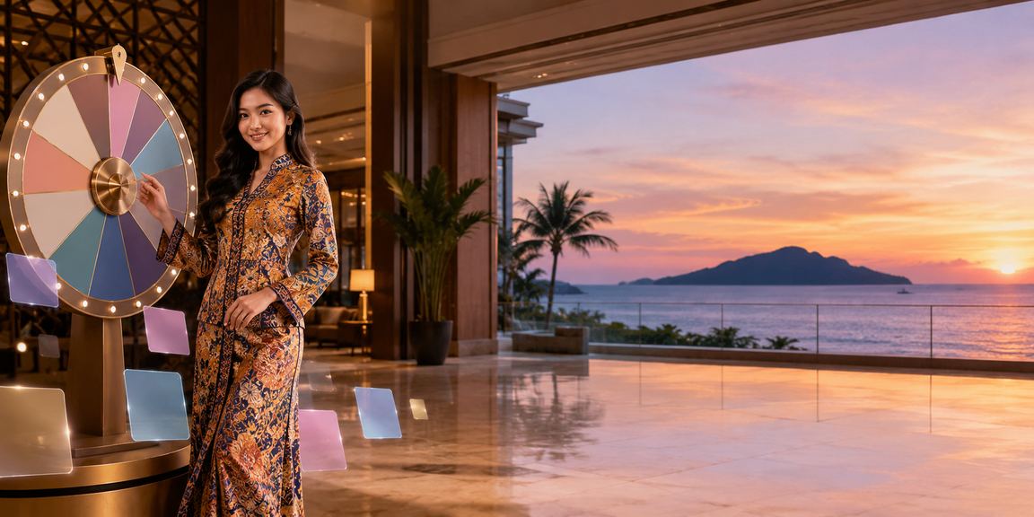 Suasana permainan roulette bergaya batik di Kota Kinabalu bersama gojudi